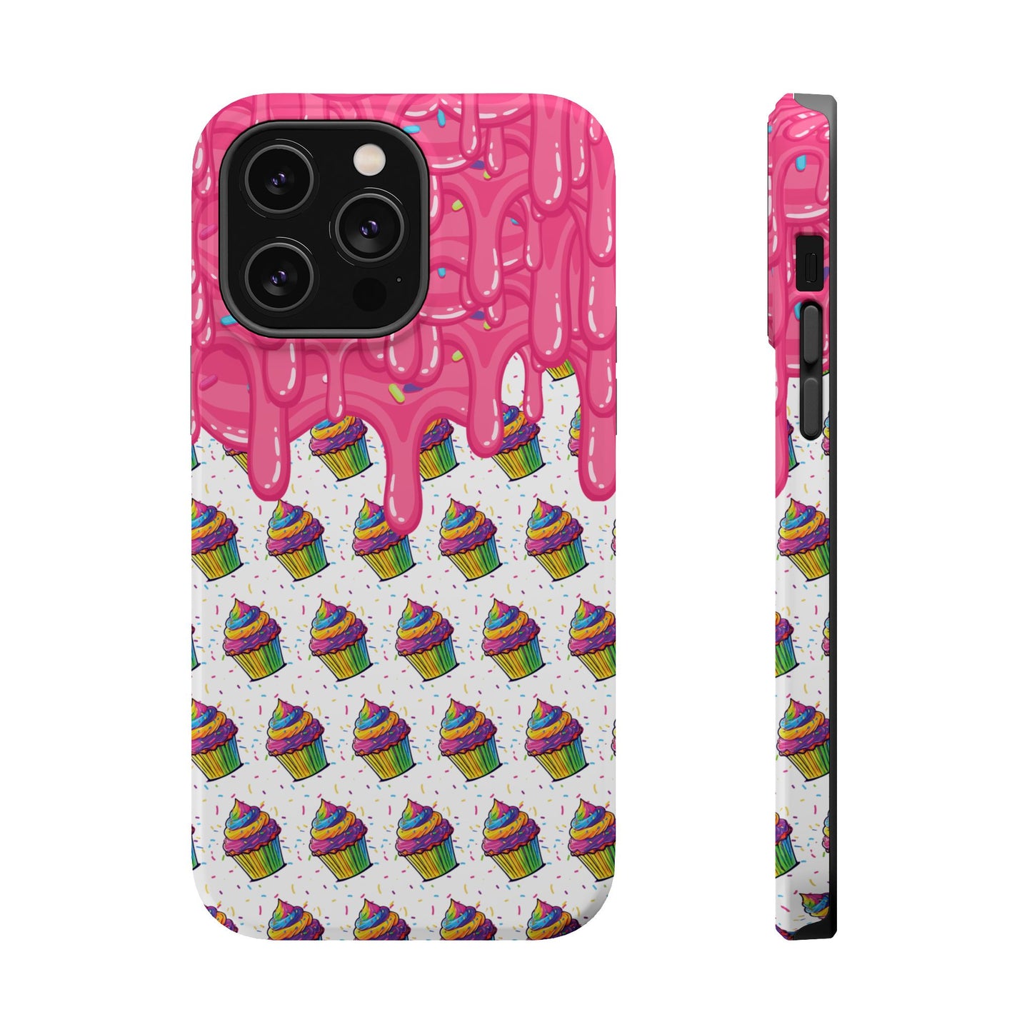 Rainbow Cupcake Phone Case — Magnetic Impact-Resistant Protective Cover