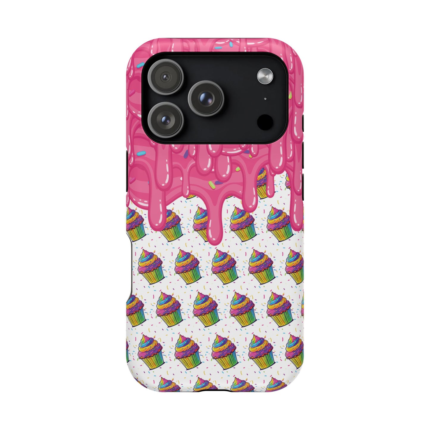 Rainbow Cupcake Phone Case — Magnetic Impact-Resistant Protective Cover