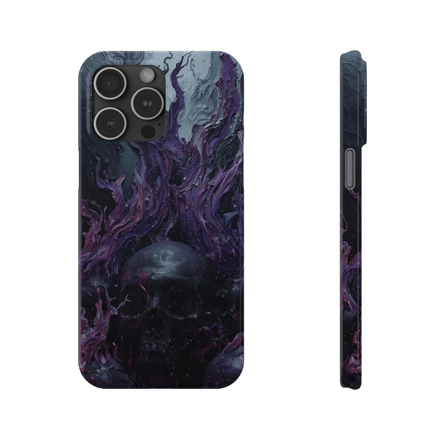 Crowned in Violet Flame Slim Phone Cases
