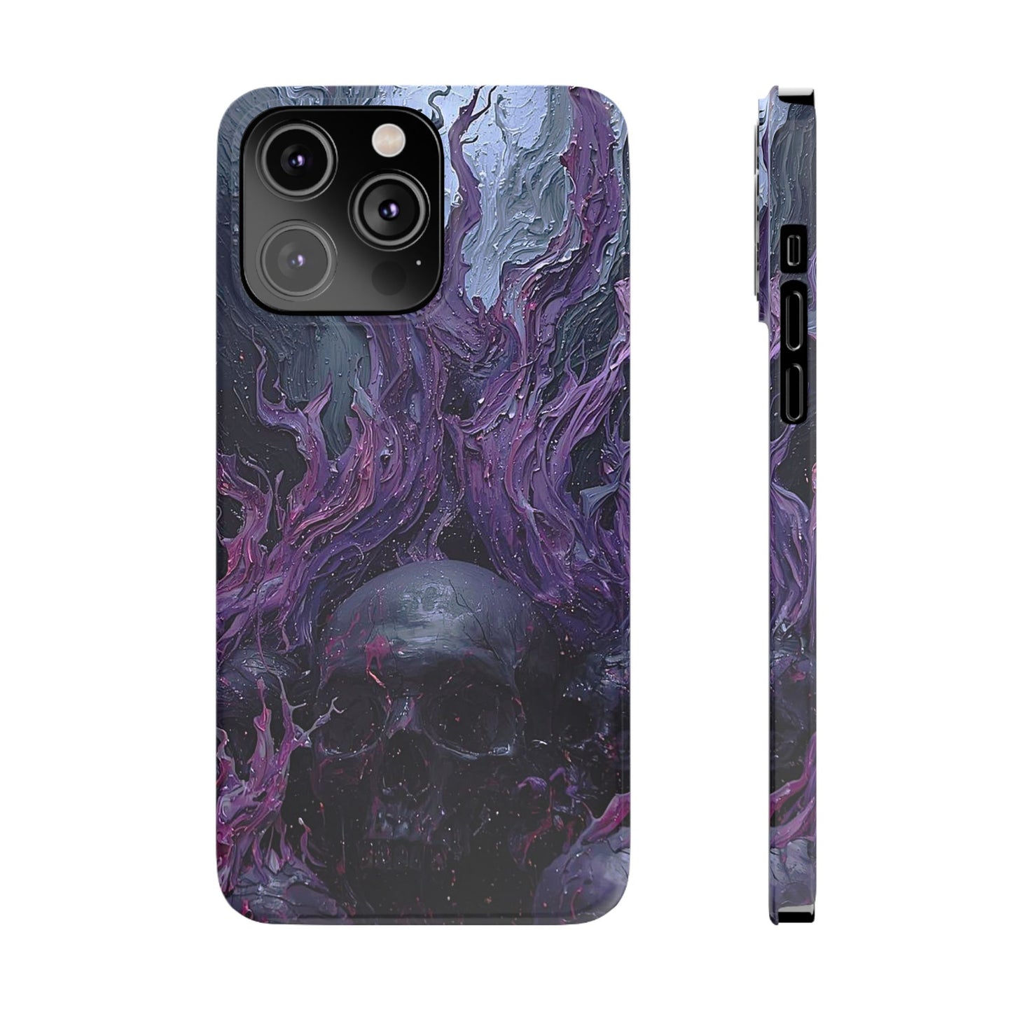 Crowned in Violet Flame Slim Phone Cases