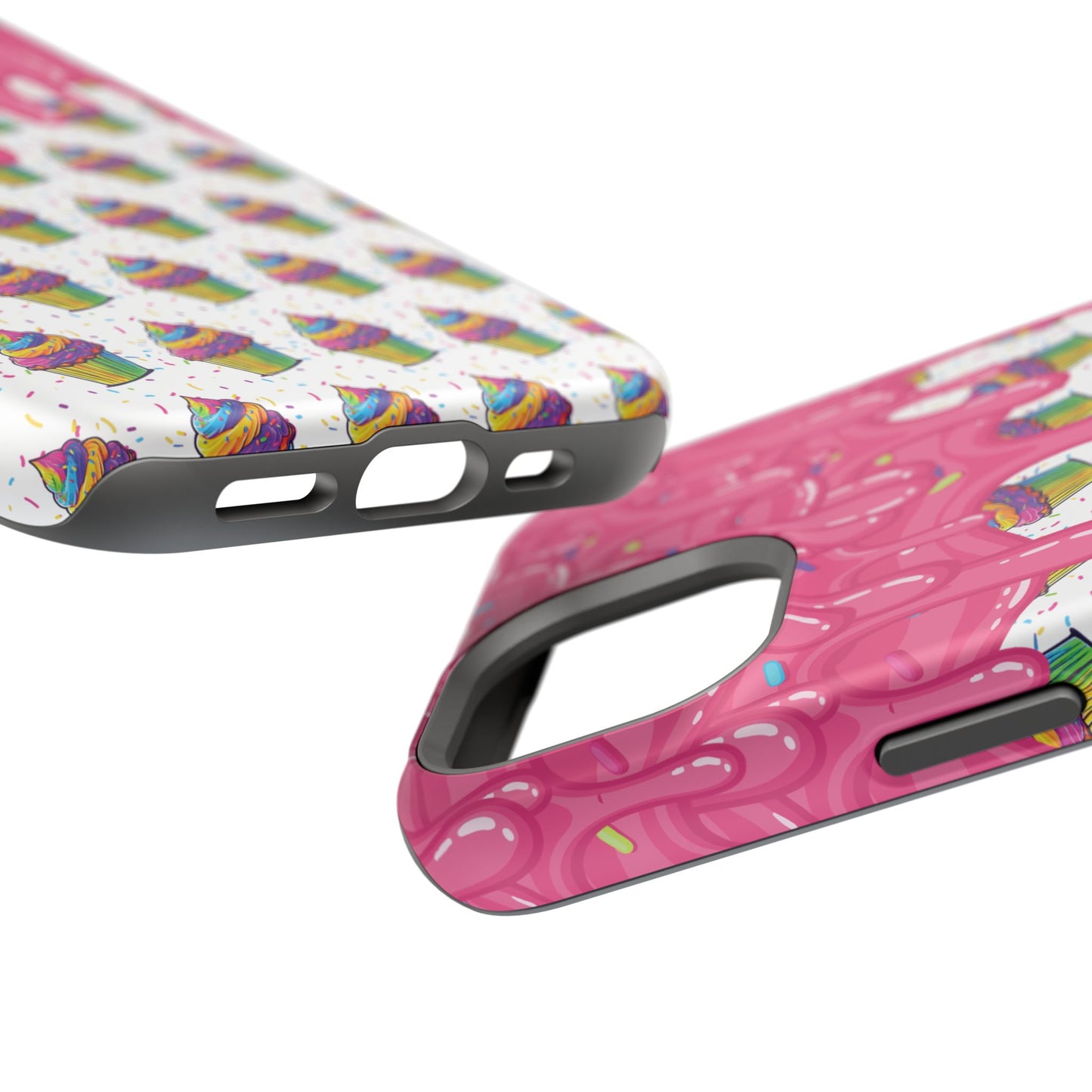 Rainbow Cupcake Phone Case — Magnetic Impact-Resistant Protective Cover