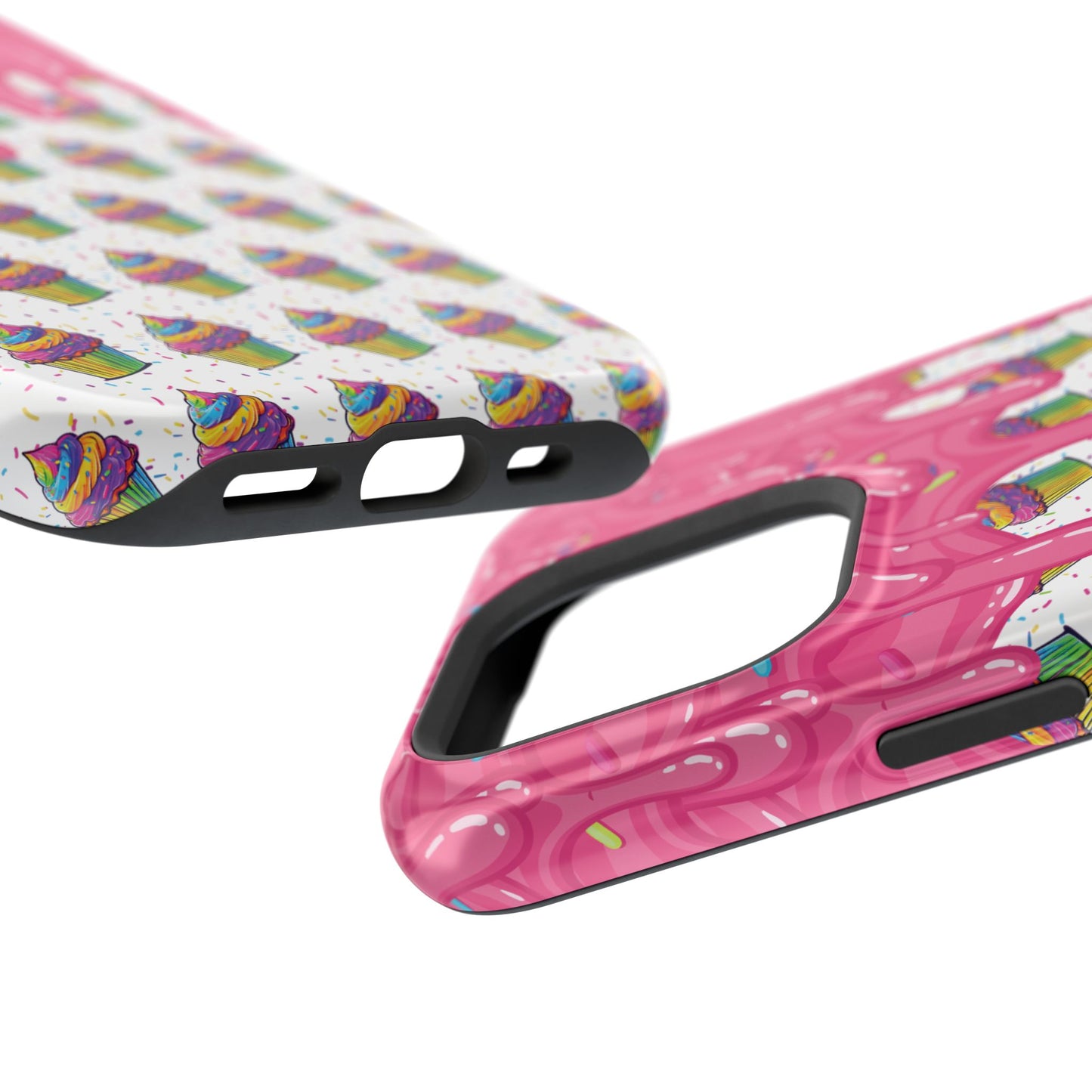 Rainbow Cupcake Phone Case — Magnetic Impact-Resistant Protective Cover