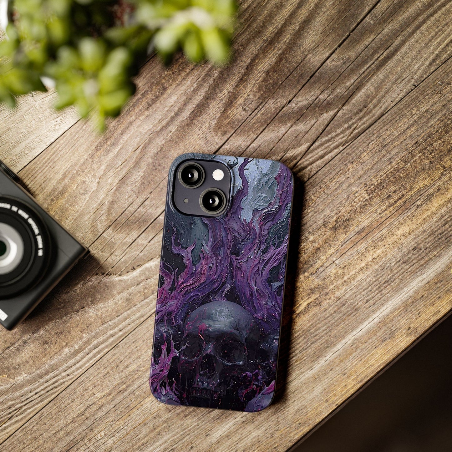 Crowned in Violet Flame Slim Phone Cases