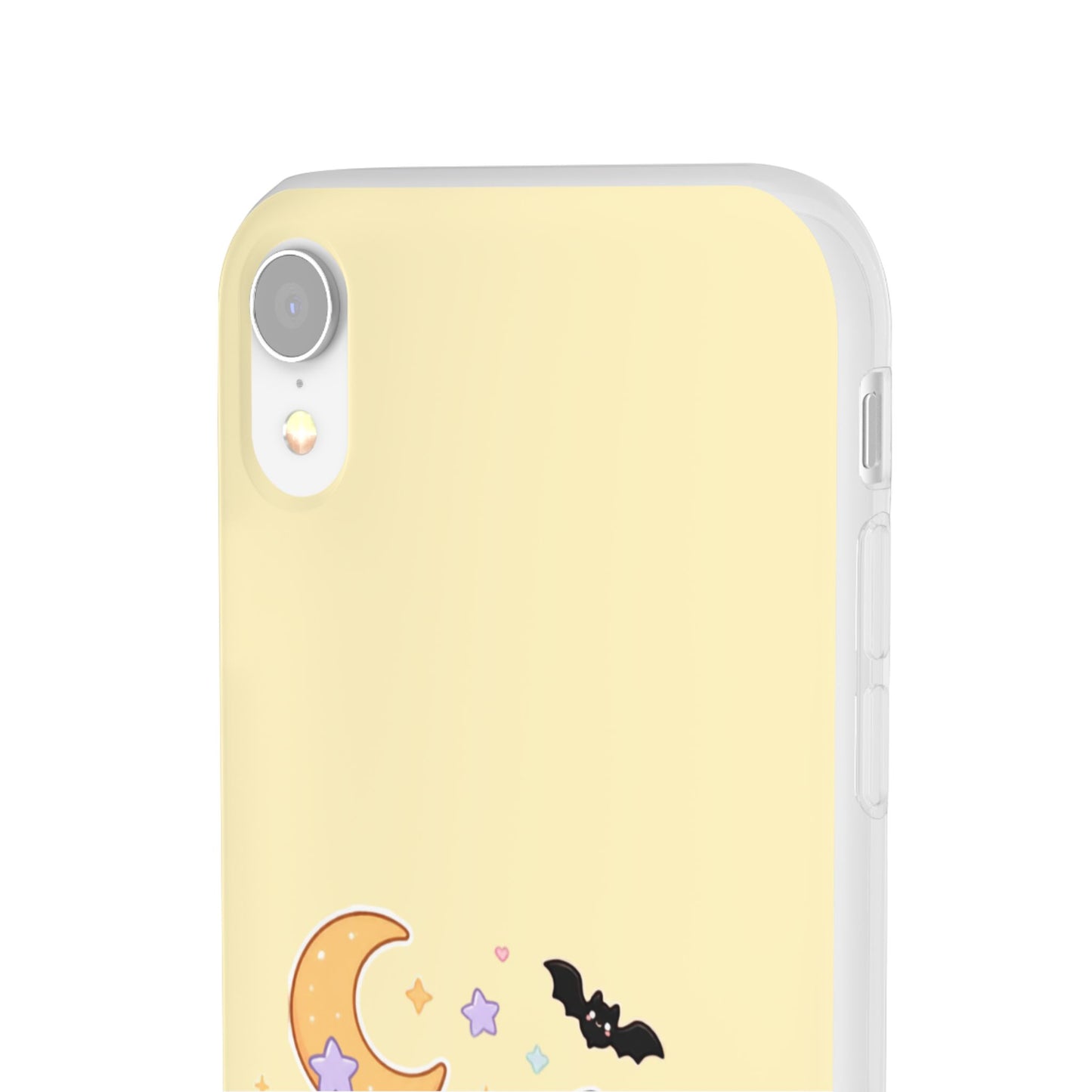 Cute Halloween Black Cat Phone Case — Kawaii Pumpkin & Ghosts Flexi Case