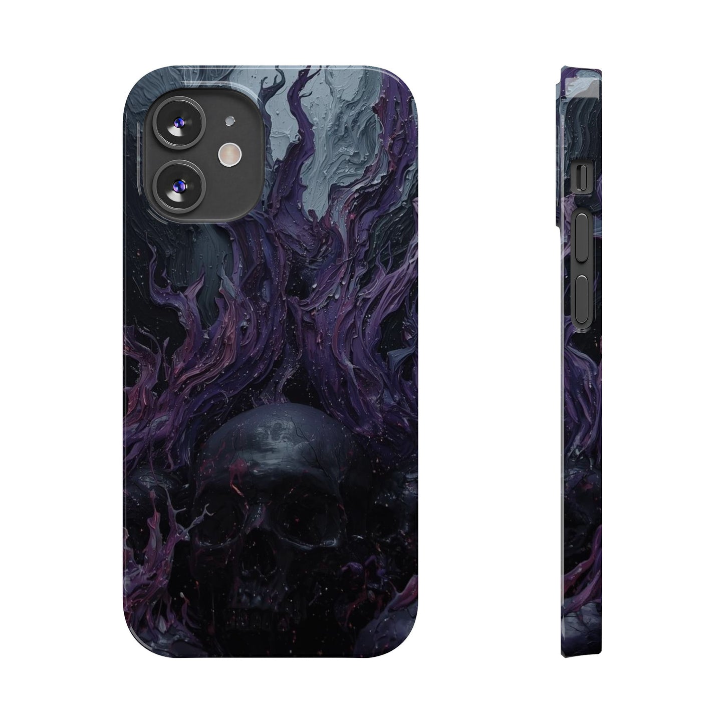 Crowned in Violet Flame Slim Phone Cases