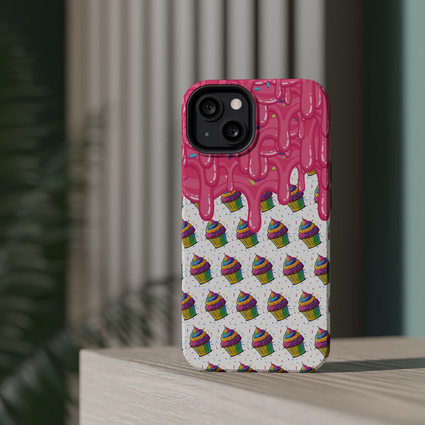 Rainbow Cupcake Phone Case — Magnetic Impact-Resistant Protective Cover