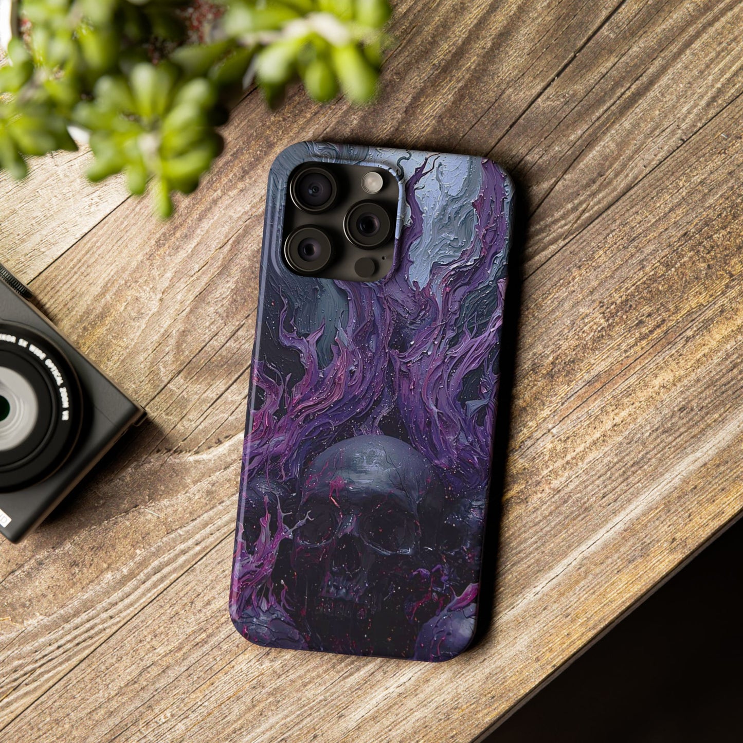 Crowned in Violet Flame Slim Phone Cases