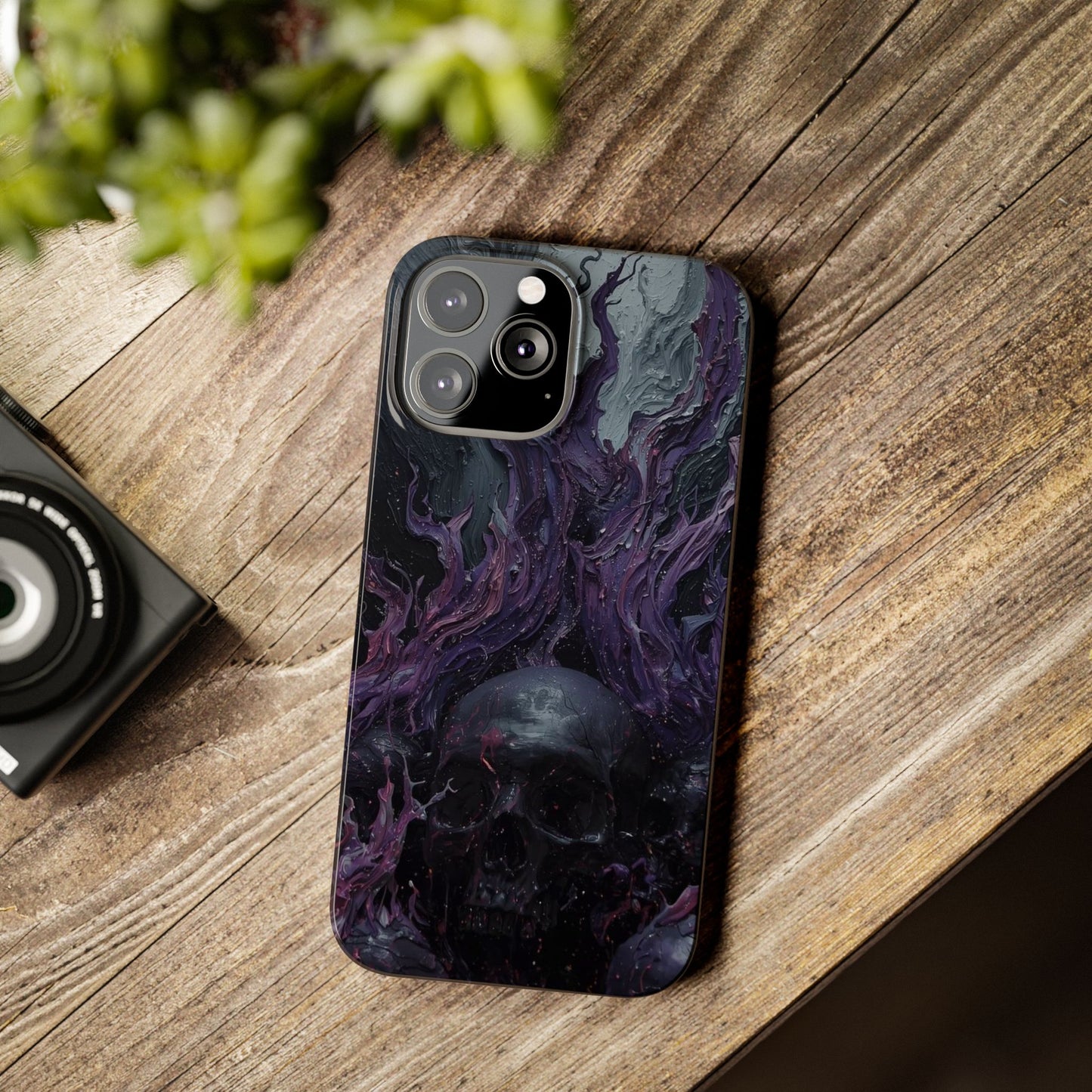 Crowned in Violet Flame Slim Phone Cases