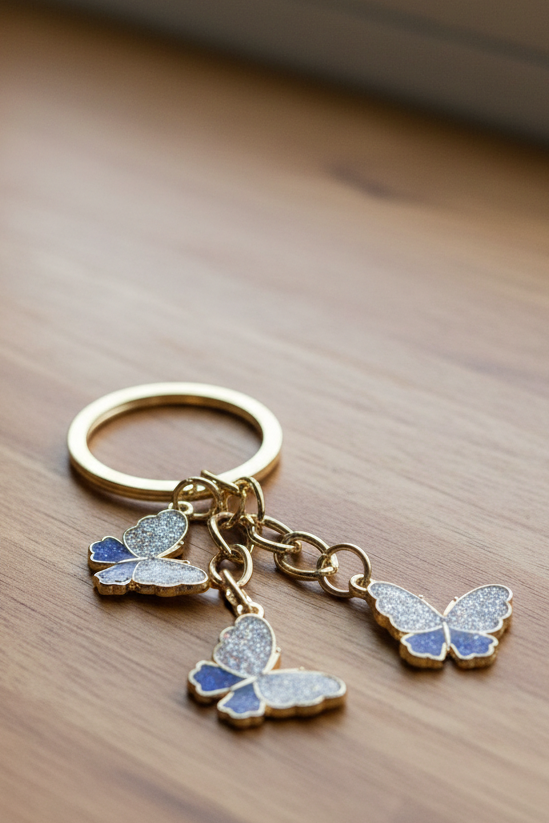 Sparkle Butterfly Keychains