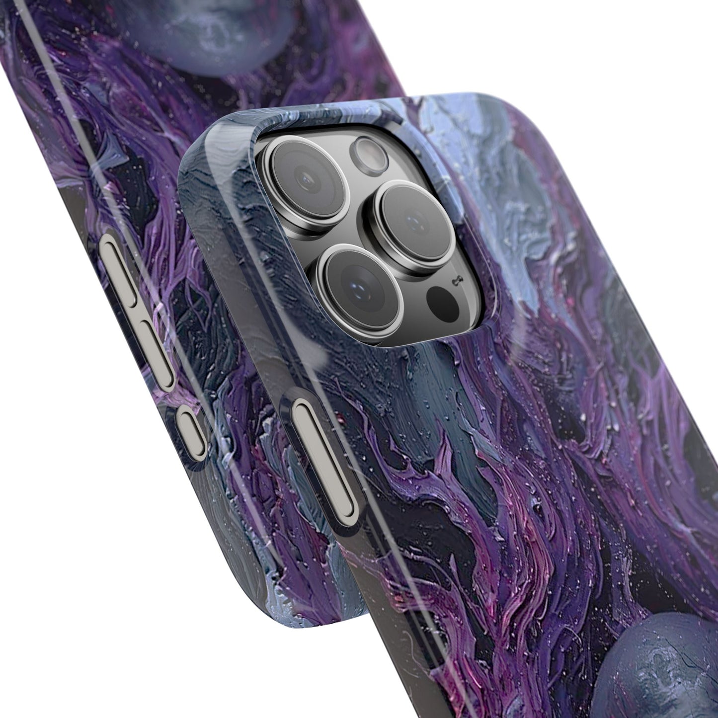 Crowned in Violet Flame Slim Phone Cases