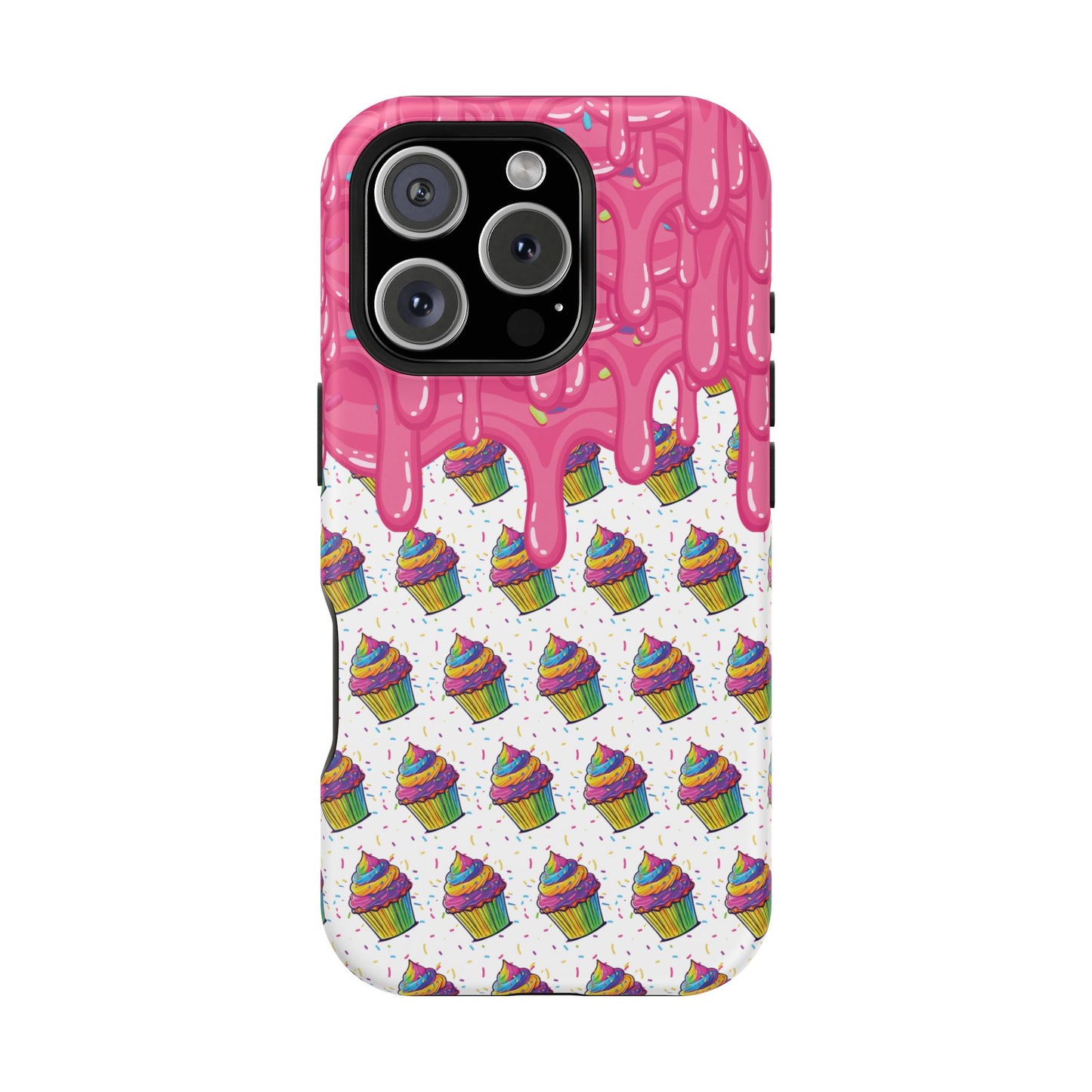 Rainbow Cupcake Phone Case — Magnetic Impact-Resistant Protective Cover