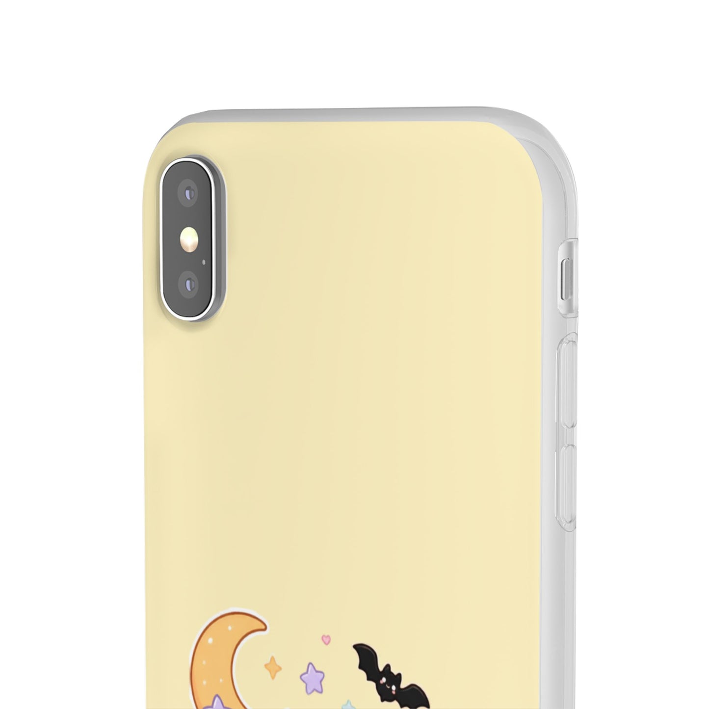 Cute Halloween Black Cat Phone Case — Kawaii Pumpkin & Ghosts Flexi Case