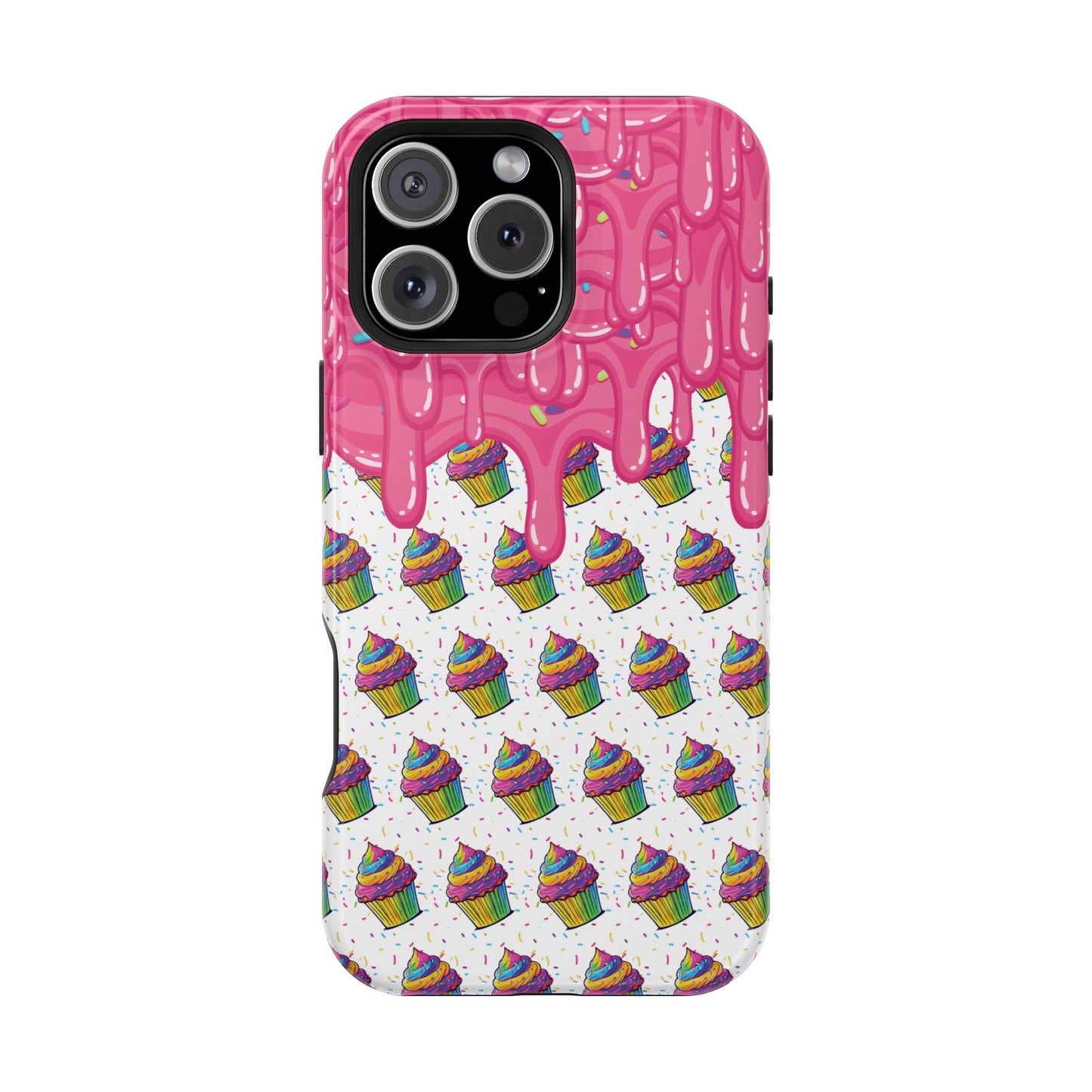 Rainbow Cupcake Phone Case — Magnetic Impact-Resistant Protective Cover