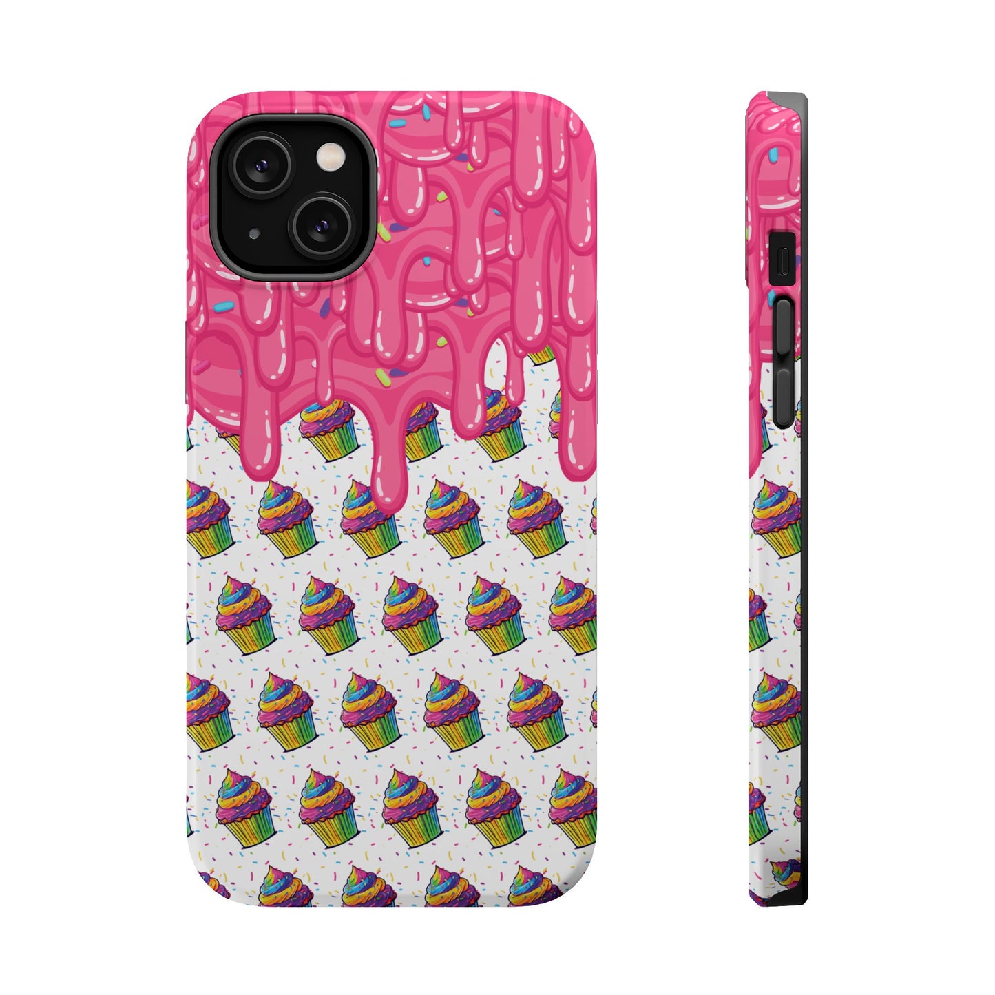 Rainbow Cupcake Phone Case — Magnetic Impact-Resistant Protective Cover