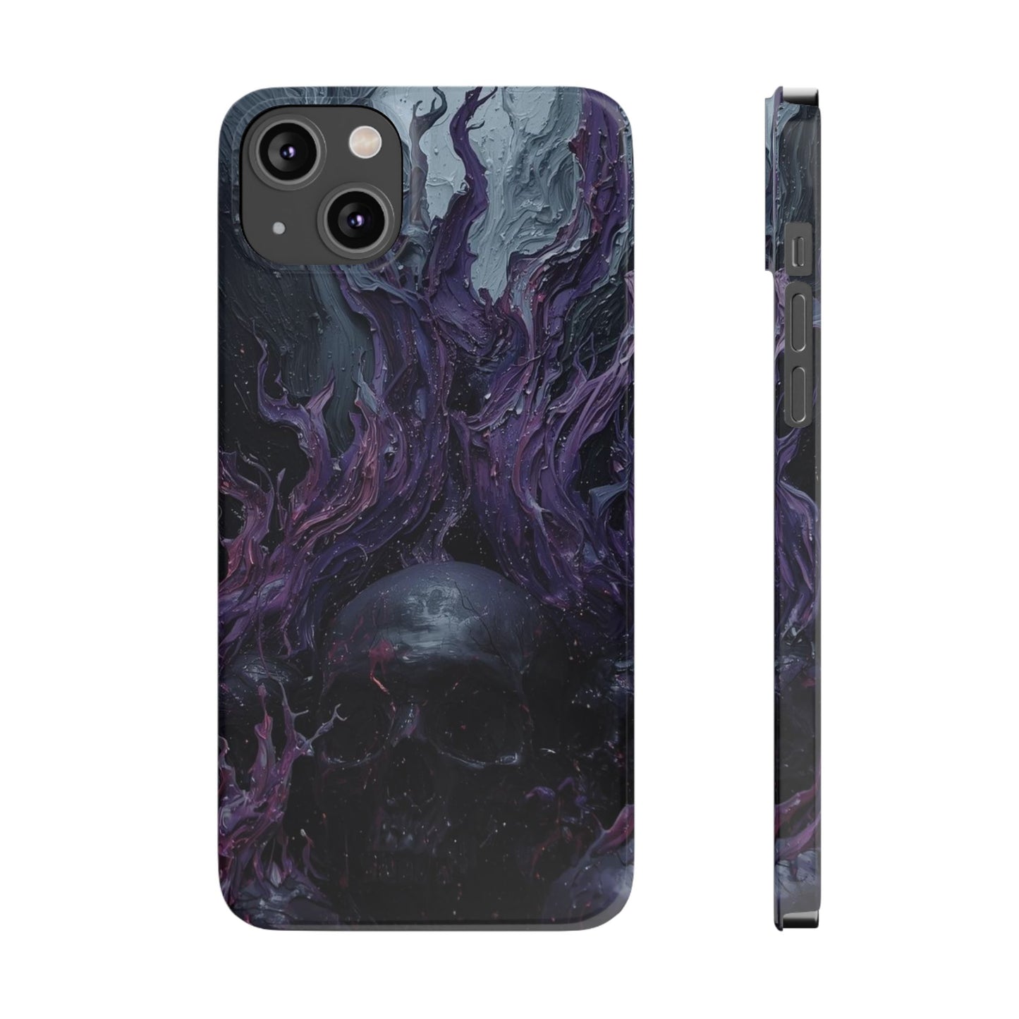 Crowned in Violet Flame Slim Phone Cases