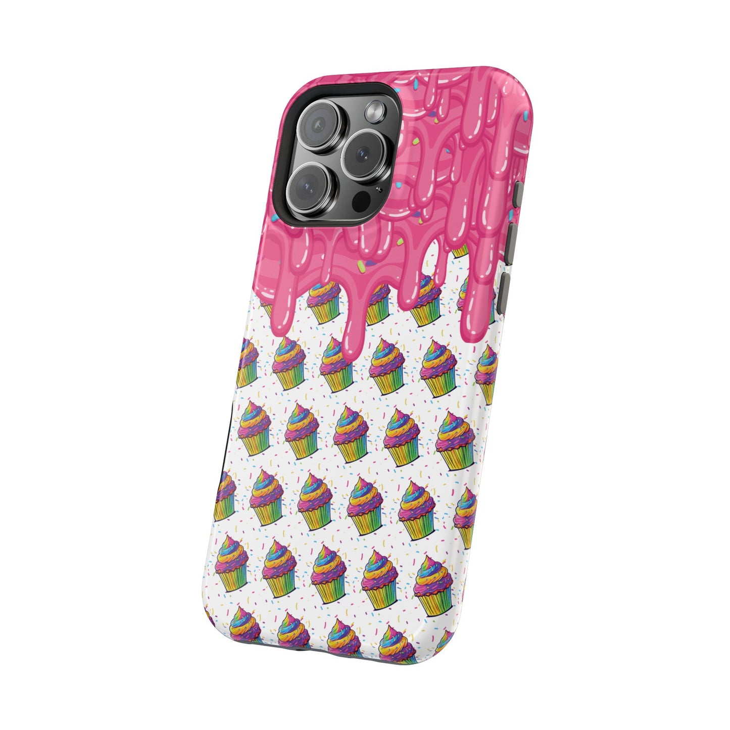 Rainbow Cupcake Phone Case — Magnetic Impact-Resistant Protective Cover
