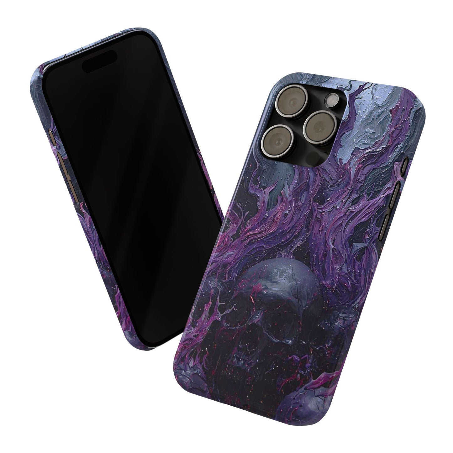 Crowned in Violet Flame Slim Phone Cases