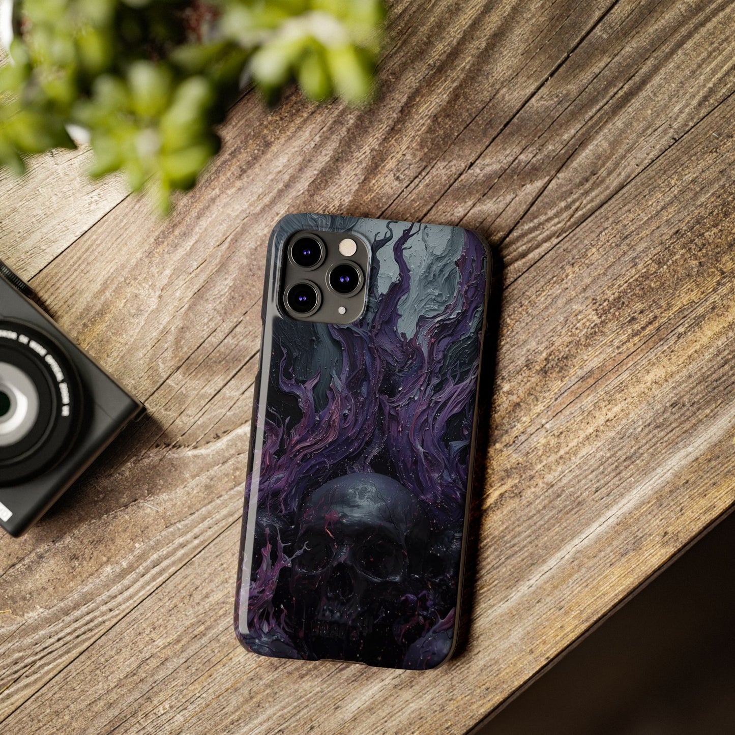 Crowned in Violet Flame Slim Phone Cases