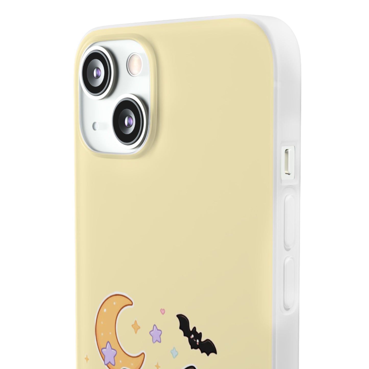 Cute Halloween Black Cat Phone Case — Kawaii Pumpkin & Ghosts Flexi Case