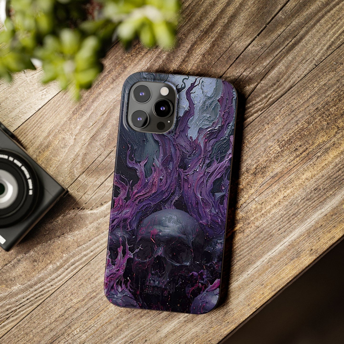 Crowned in Violet Flame Slim Phone Cases