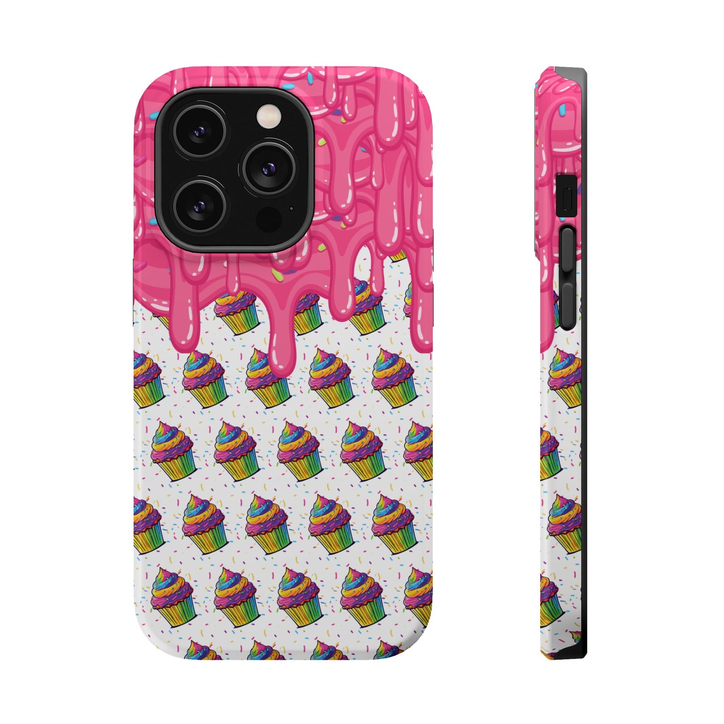Rainbow Cupcake Phone Case — Magnetic Impact-Resistant Protective Cover