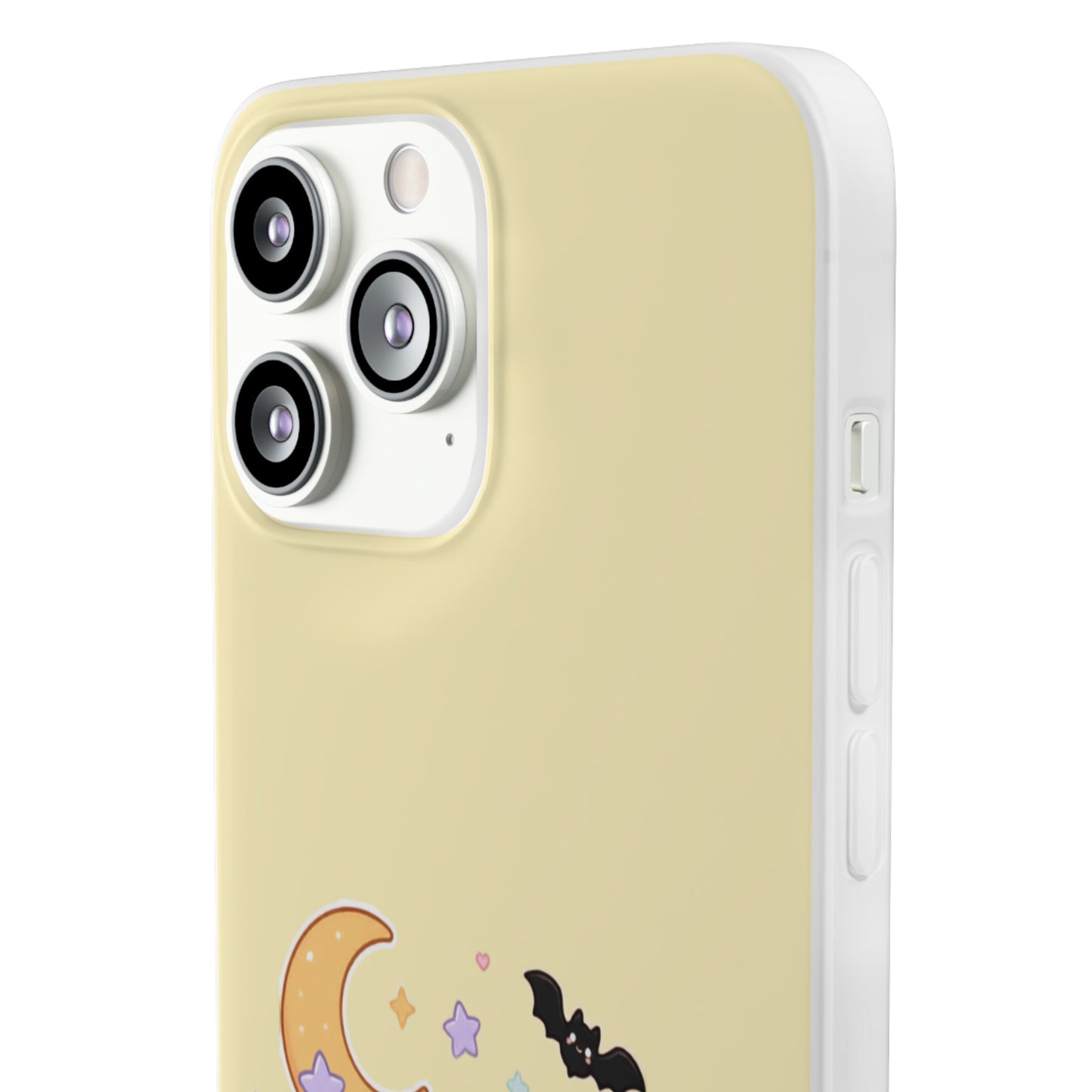 Cute Halloween Black Cat Phone Case — Kawaii Pumpkin & Ghosts Flexi Case