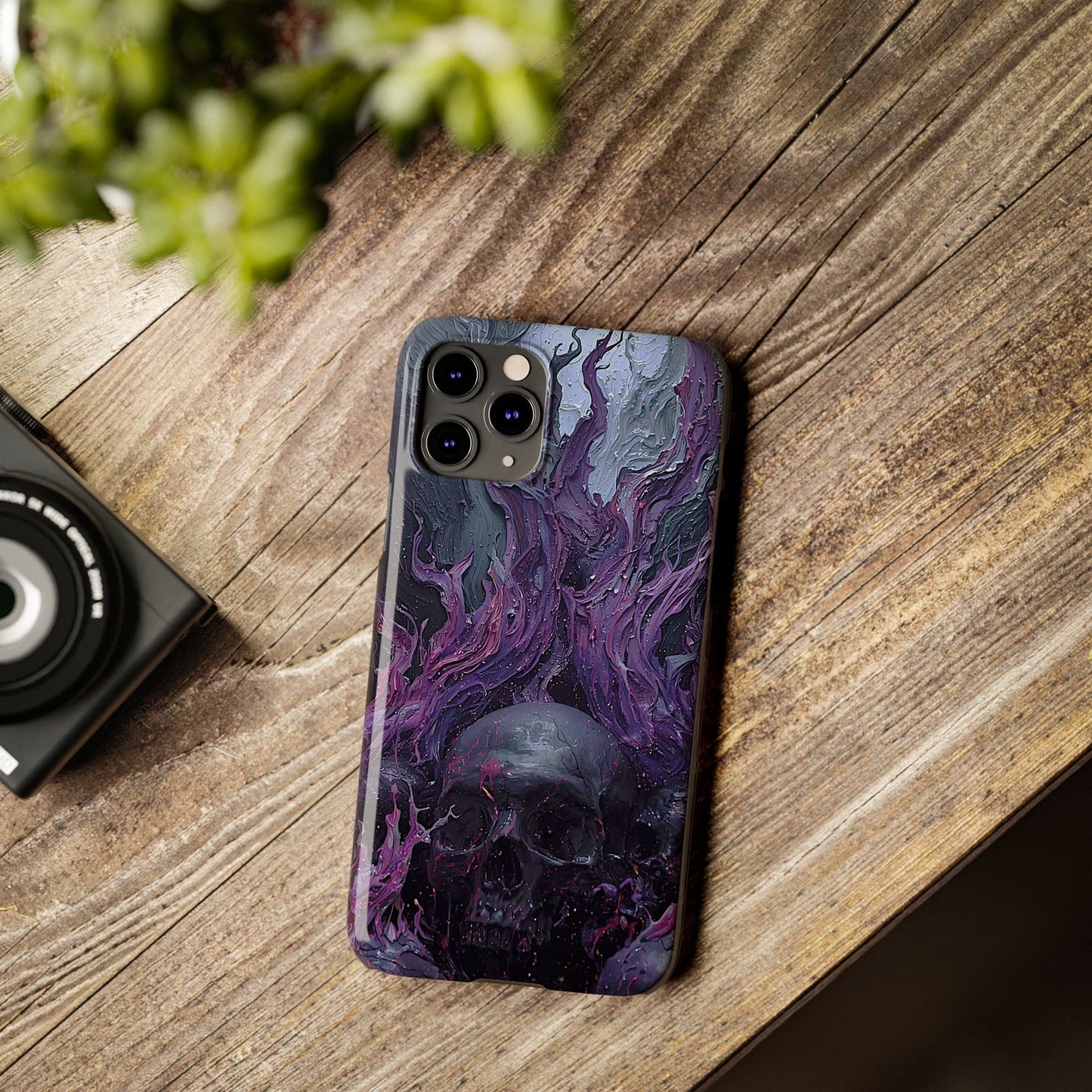 Crowned in Violet Flame Slim Phone Cases