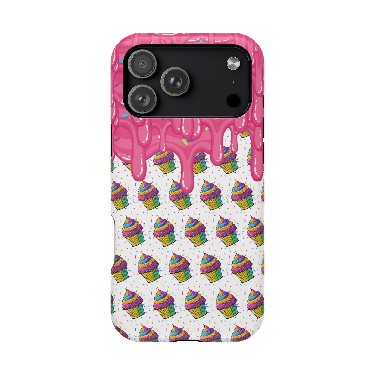 Rainbow Cupcake Phone Case — Magnetic Impact-Resistant Protective Cover