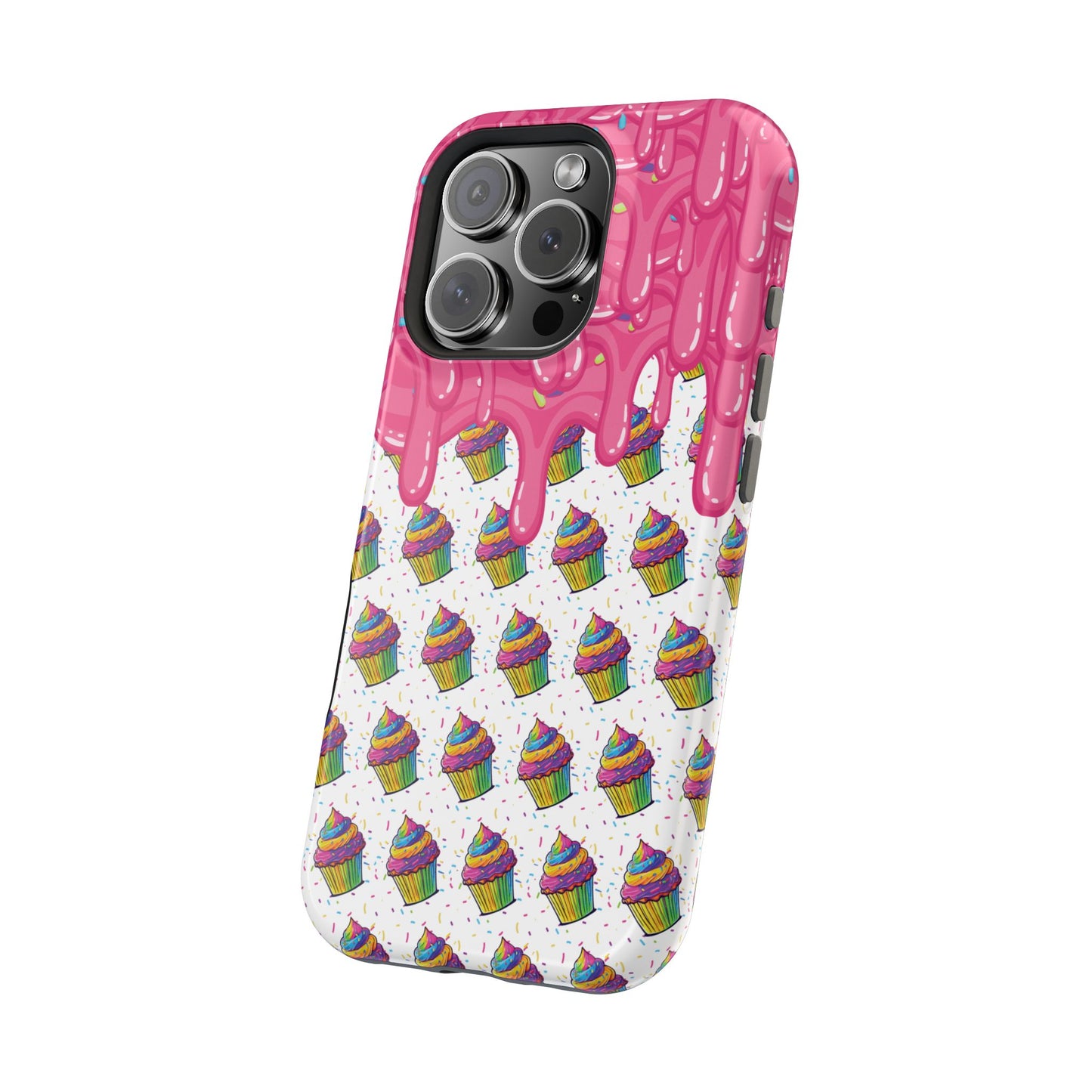 Rainbow Cupcake Phone Case — Magnetic Impact-Resistant Protective Cover