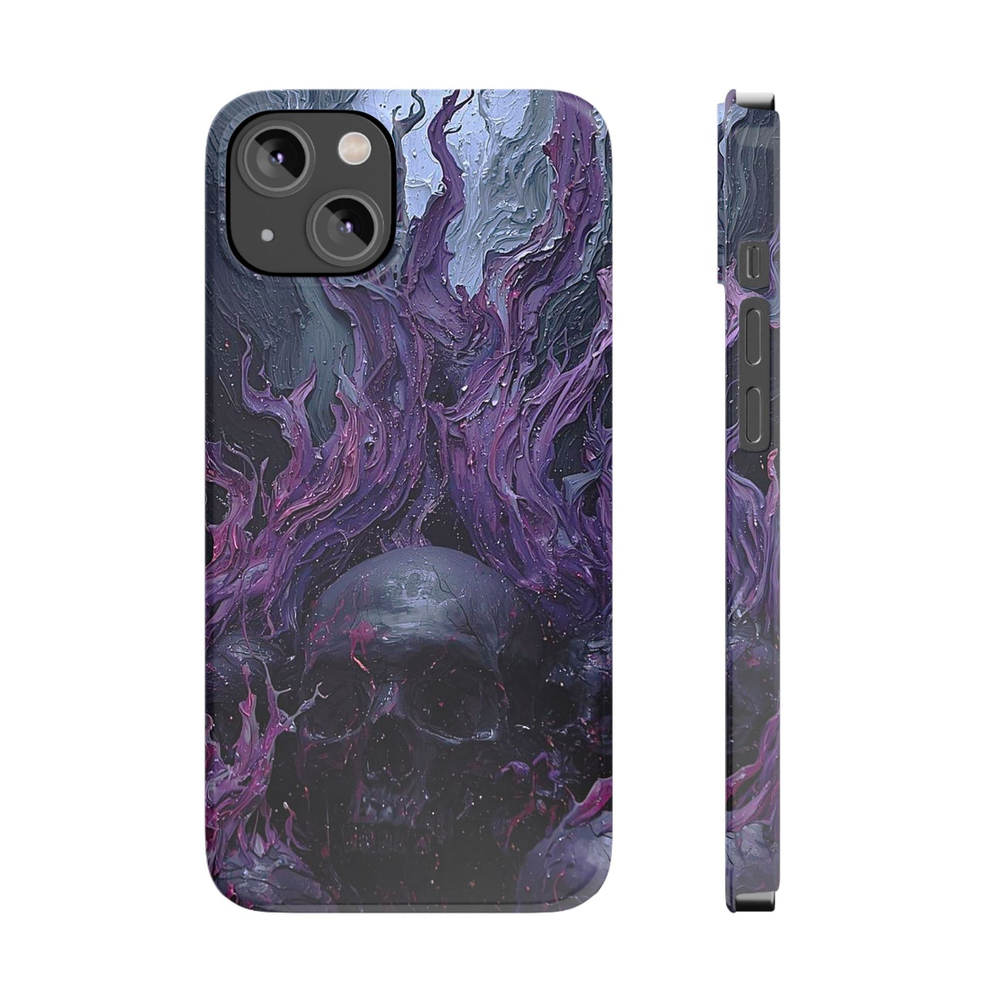 Crowned in Violet Flame Slim Phone Cases
