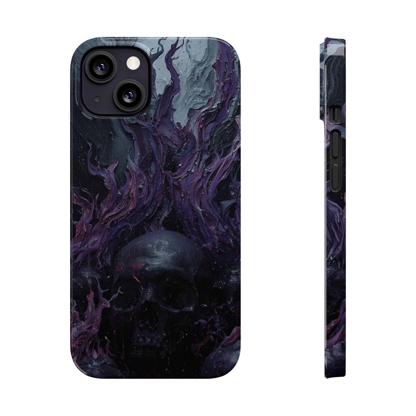 Crowned in Violet Flame Slim Phone Cases