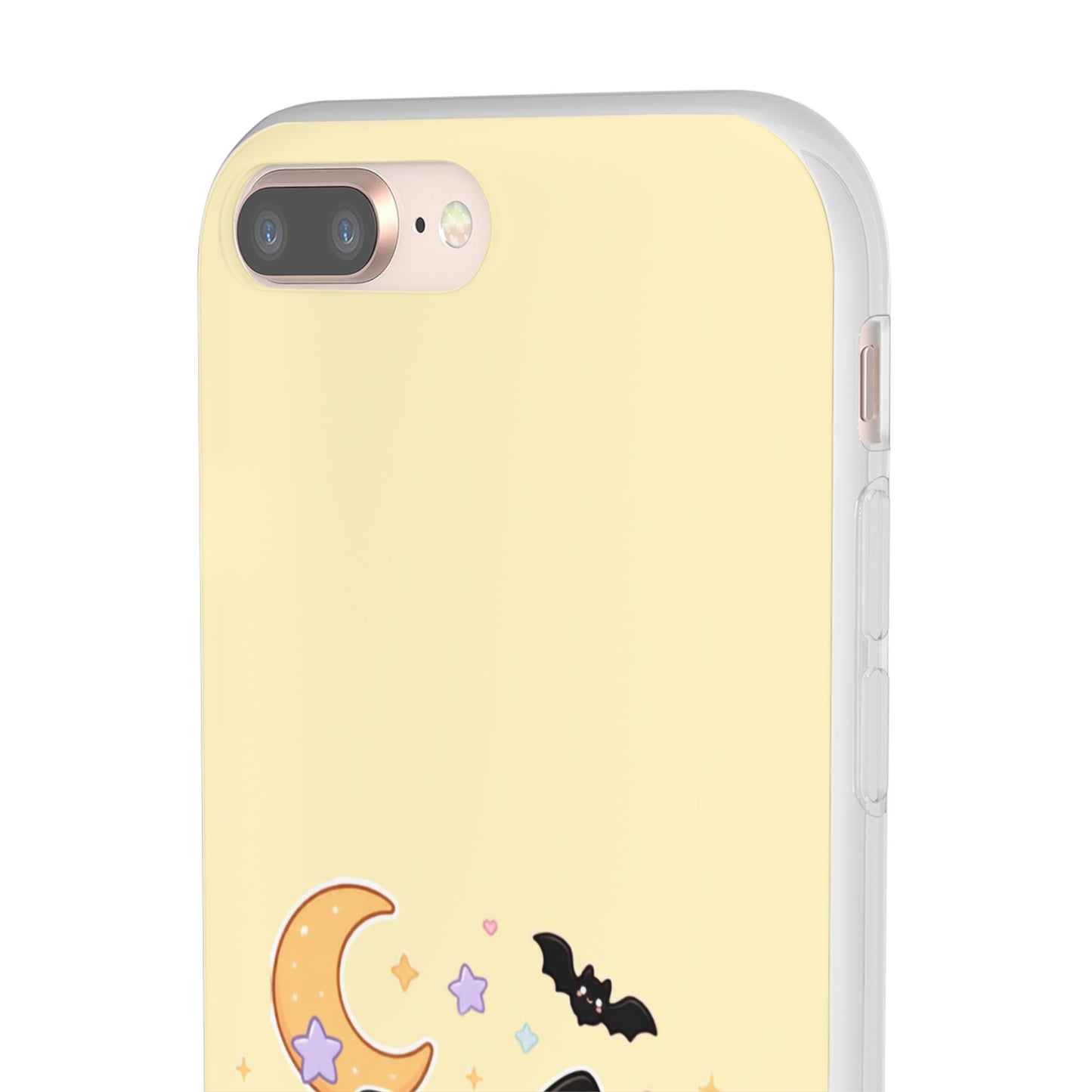 Cute Halloween Black Cat Phone Case — Kawaii Pumpkin & Ghosts Flexi Case