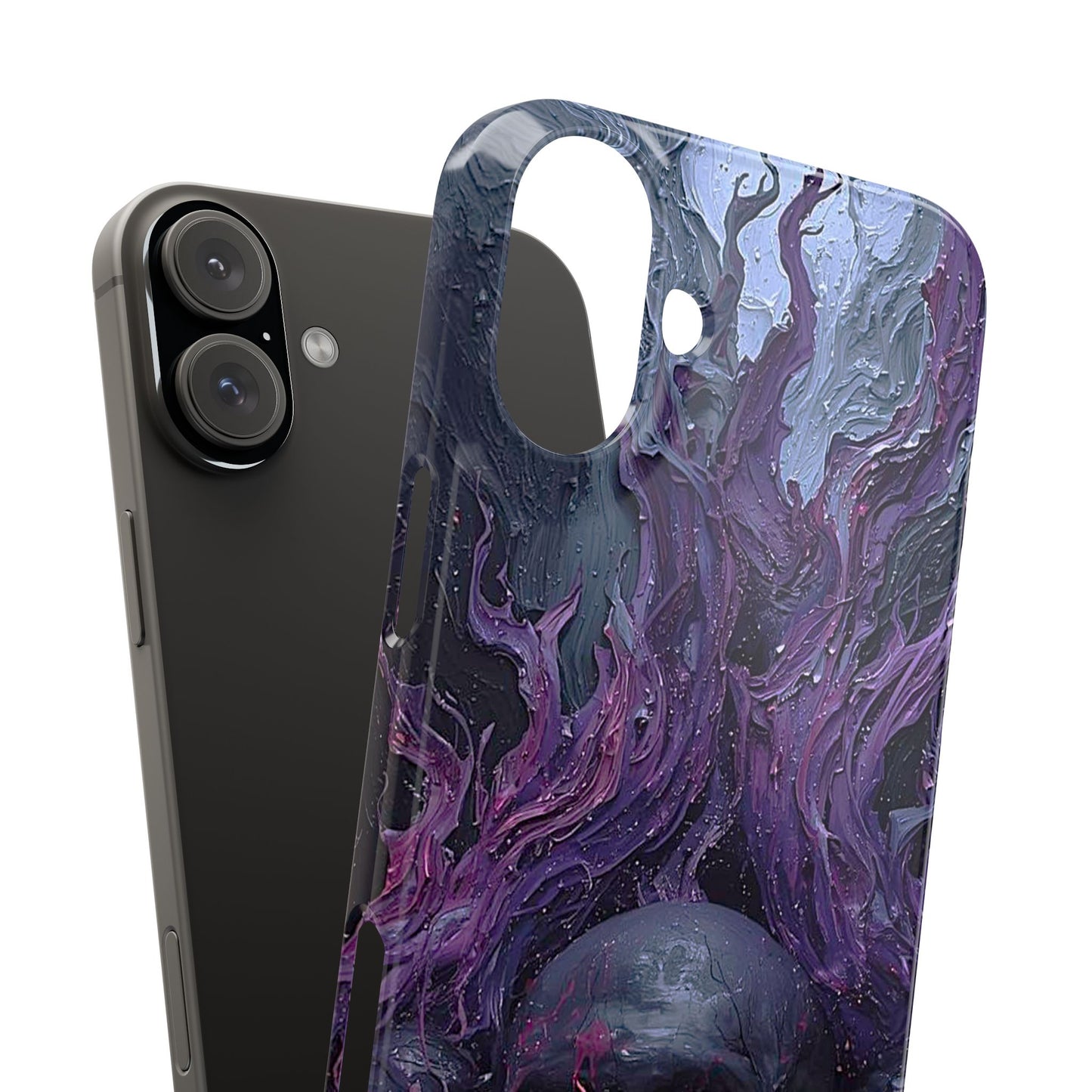 Crowned in Violet Flame Slim Phone Cases