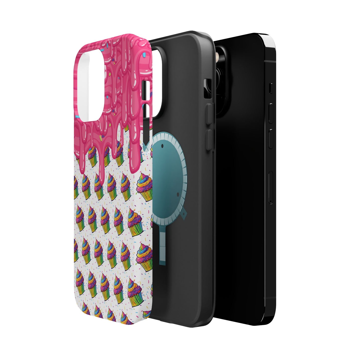 Rainbow Cupcake Phone Case — Magnetic Impact-Resistant Protective Cover