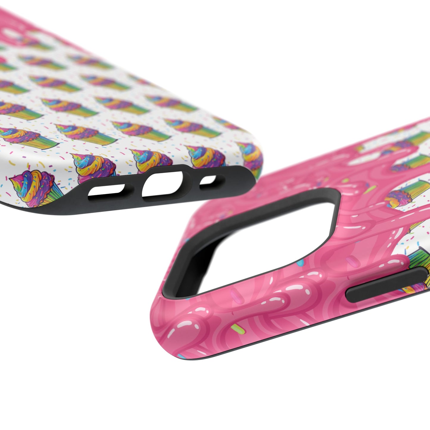 Rainbow Cupcake Phone Case — Magnetic Impact-Resistant Protective Cover