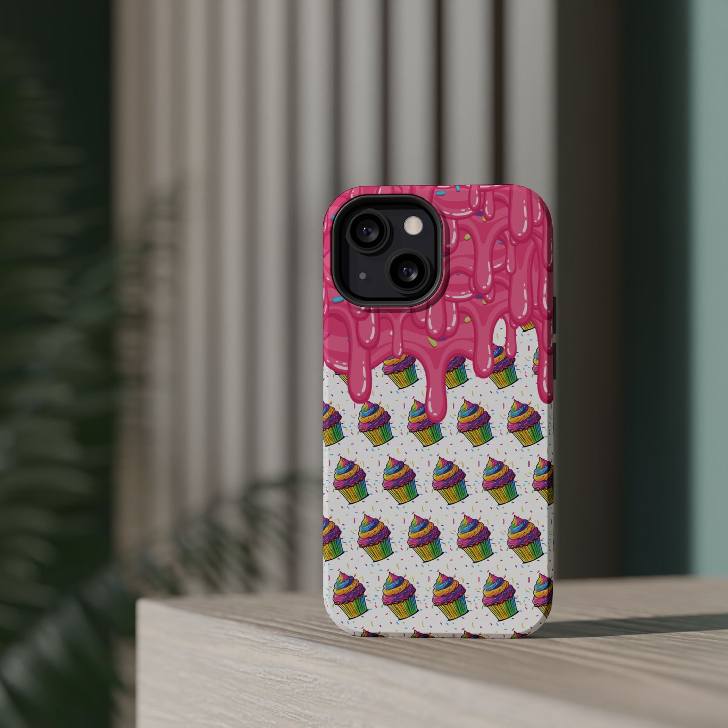 Rainbow Cupcake Phone Case — Magnetic Impact-Resistant Protective Cover