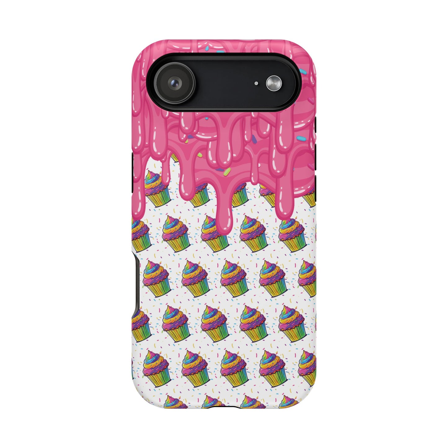 Rainbow Cupcake Phone Case — Magnetic Impact-Resistant Protective Cover