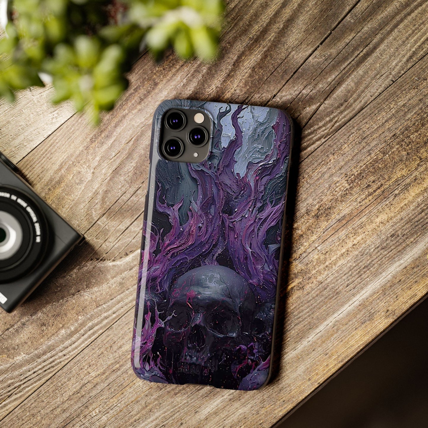Crowned in Violet Flame Slim Phone Cases