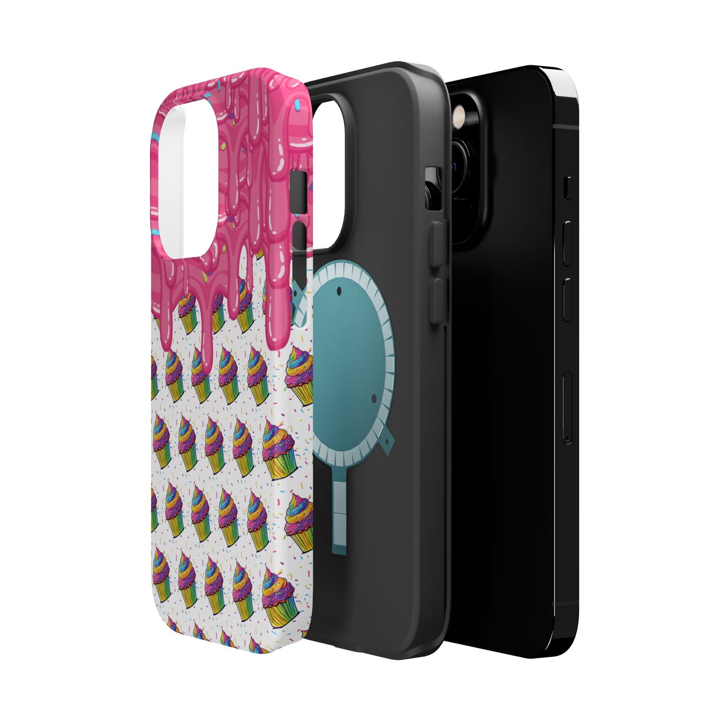Rainbow Cupcake Phone Case — Magnetic Impact-Resistant Protective Cover