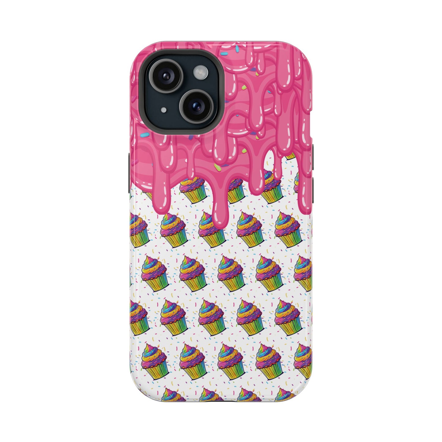 Rainbow Cupcake Phone Case — Magnetic Impact-Resistant Protective Cover