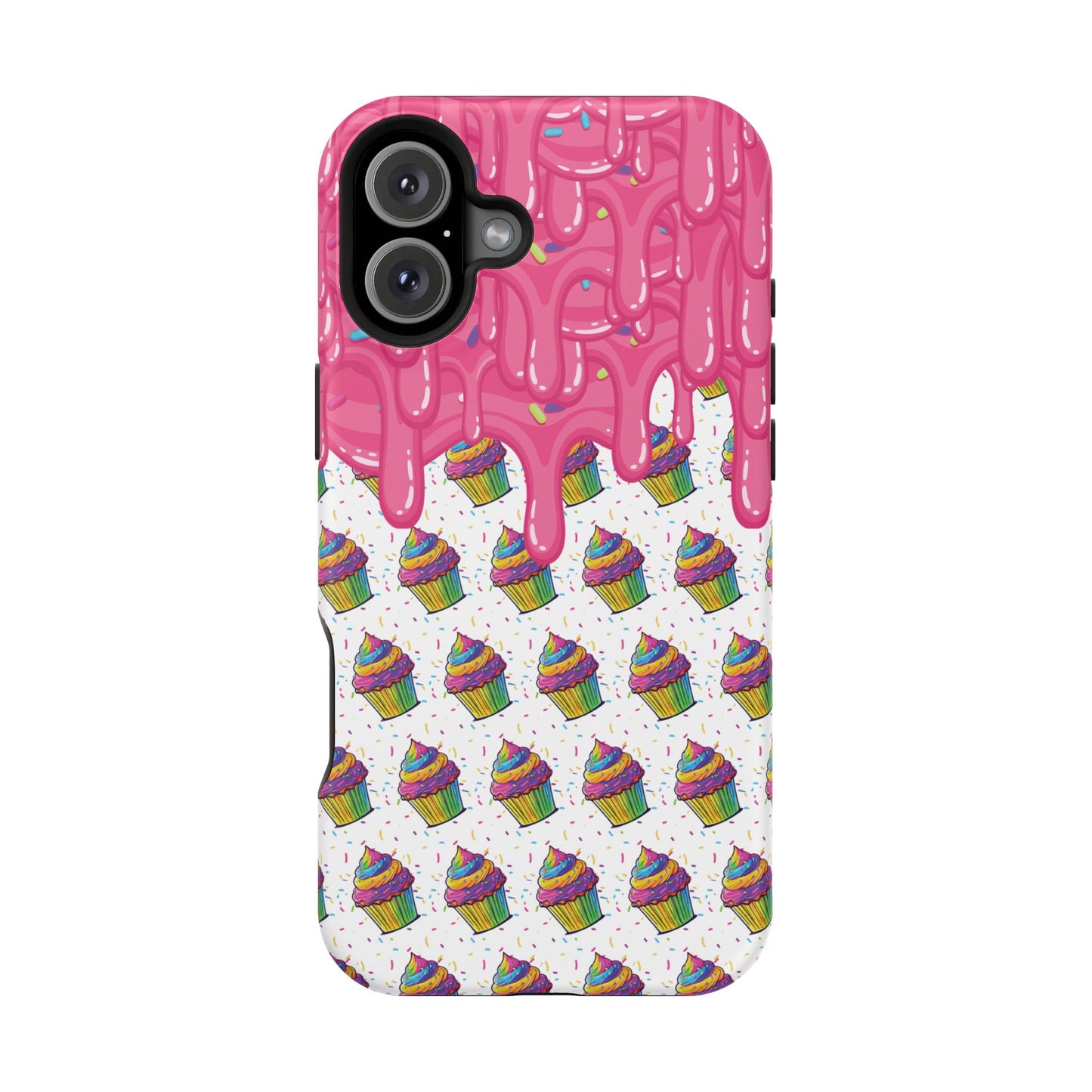 Rainbow Cupcake Phone Case — Magnetic Impact-Resistant Protective Cover