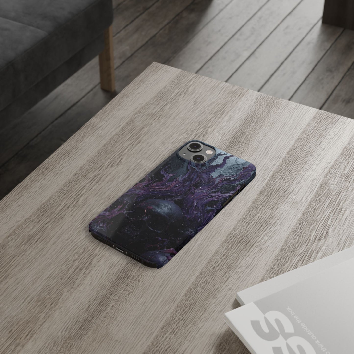 Crowned in Violet Flame Slim Phone Cases