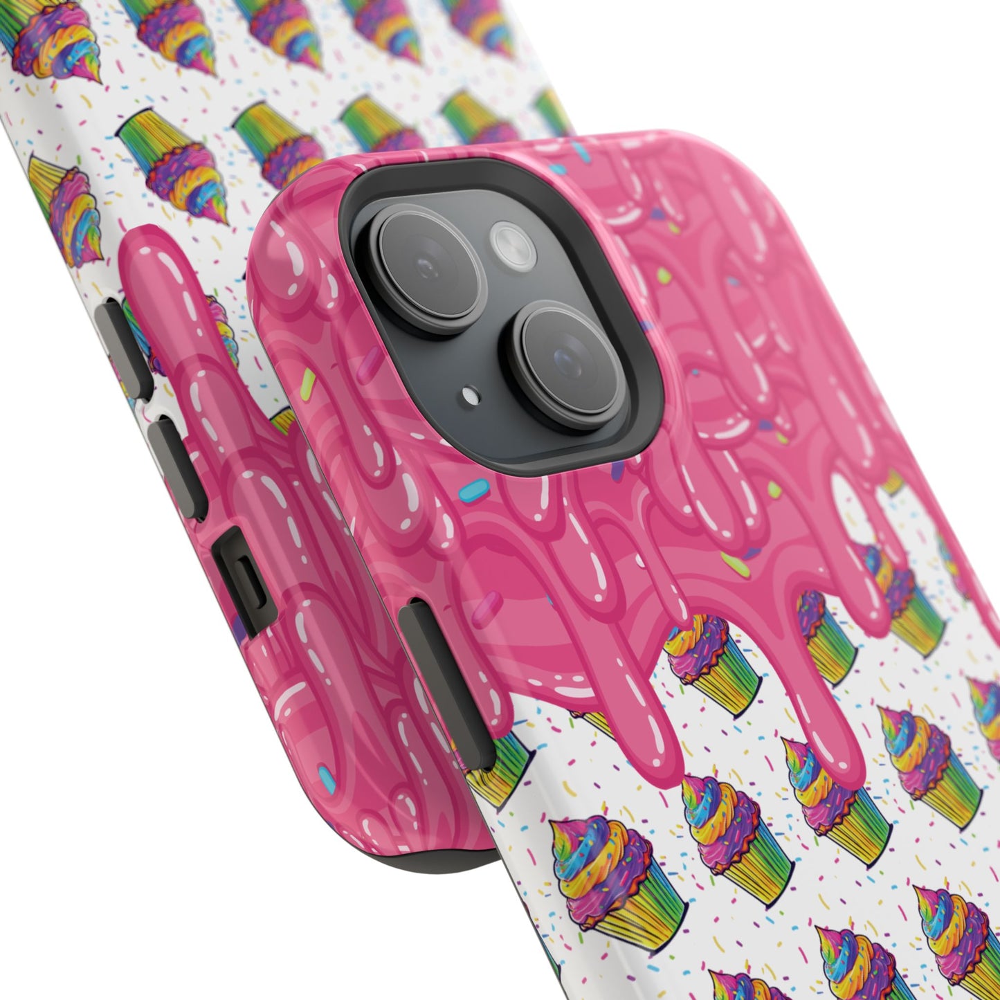 Rainbow Cupcake Phone Case — Magnetic Impact-Resistant Protective Cover