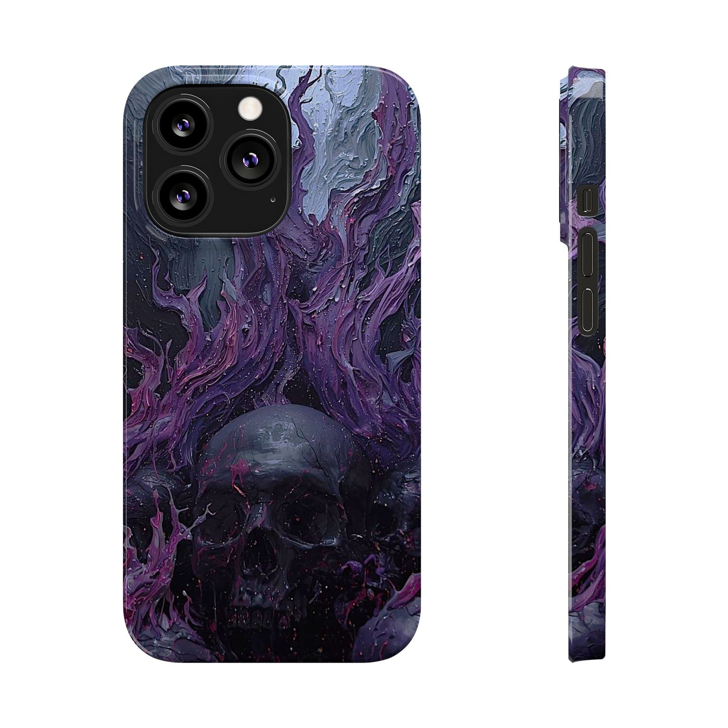 Crowned in Violet Flame Slim Phone Cases