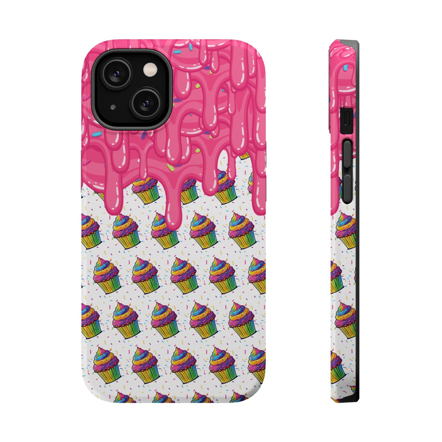 Rainbow Cupcake Phone Case — Magnetic Impact-Resistant Protective Cover