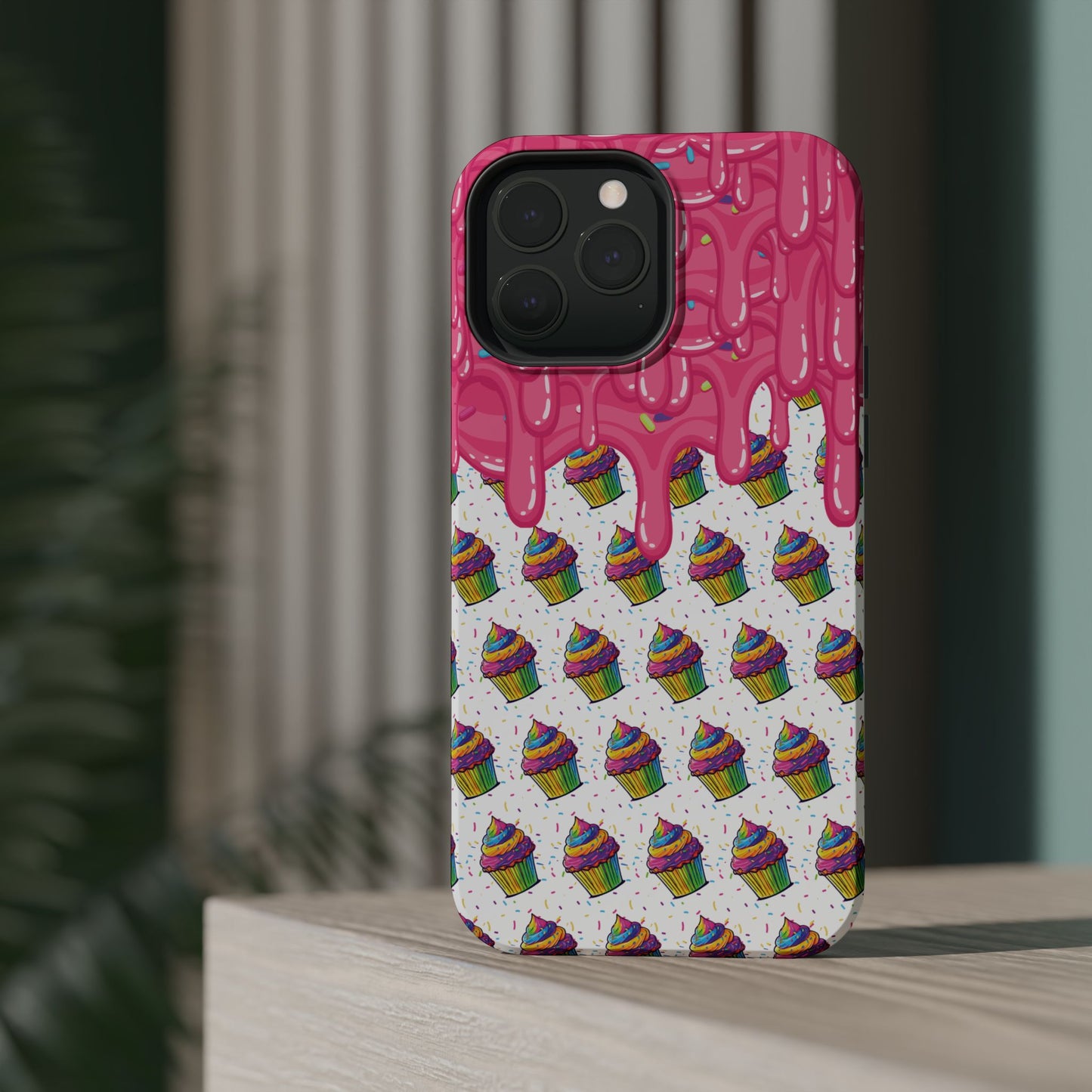 Rainbow Cupcake Phone Case — Magnetic Impact-Resistant Protective Cover