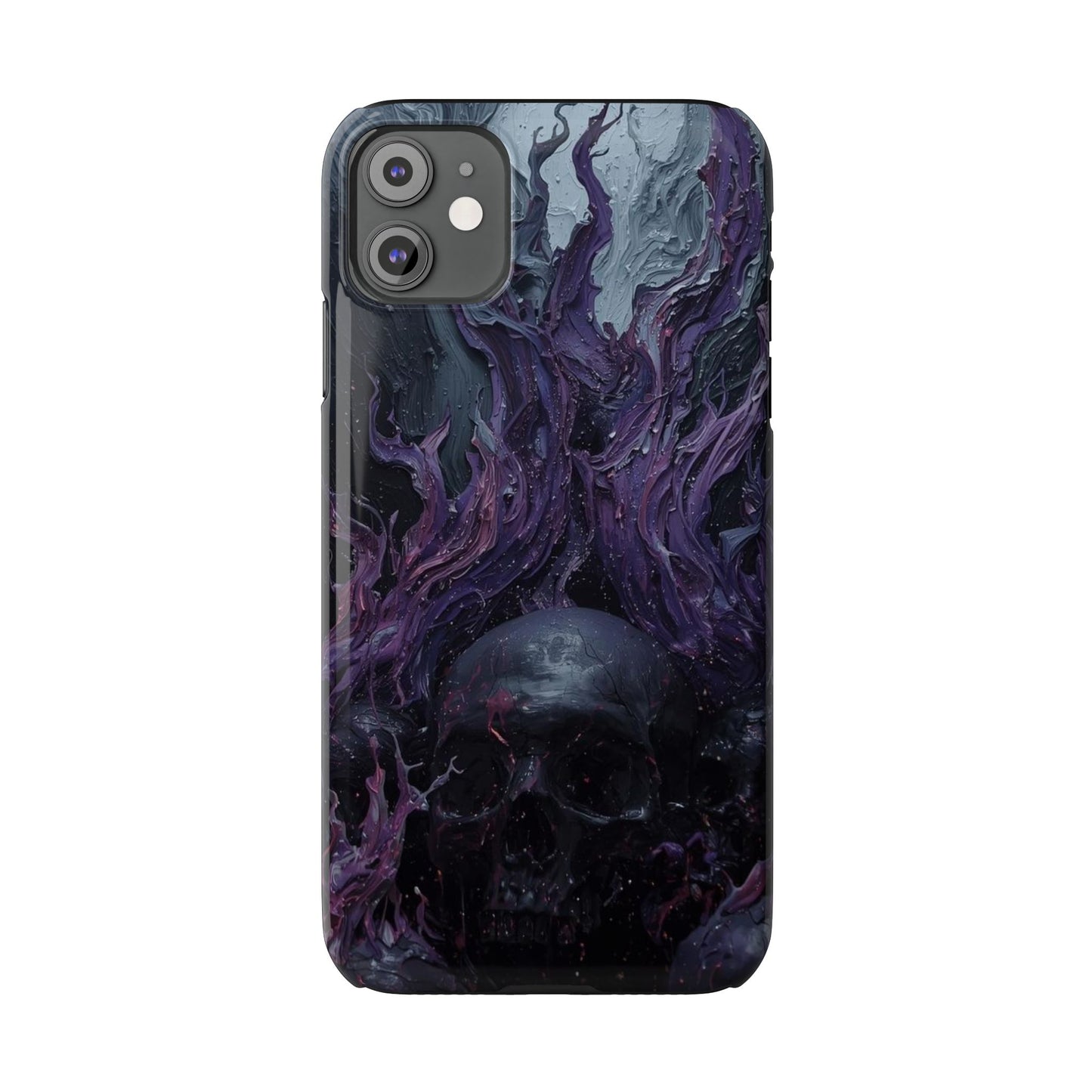 Crowned in Violet Flame Slim Phone Cases