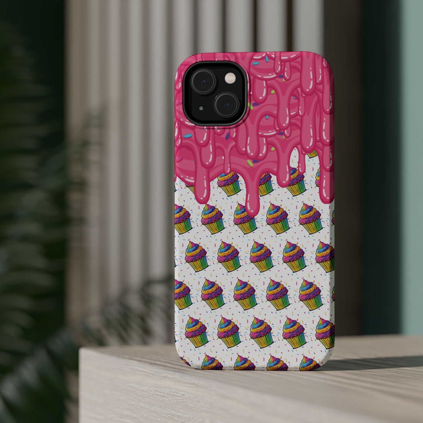 Rainbow Cupcake Phone Case — Magnetic Impact-Resistant Protective Cover