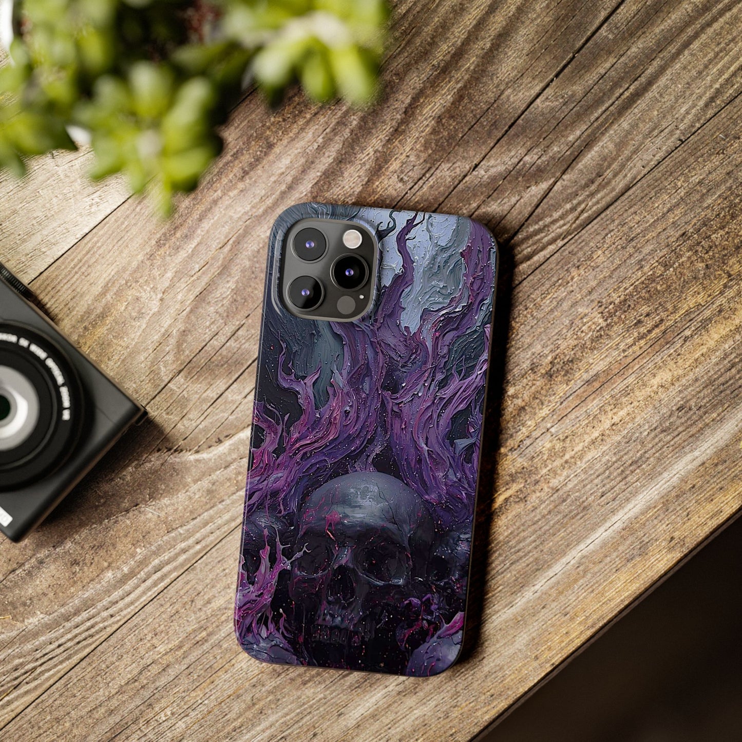 Crowned in Violet Flame Slim Phone Cases