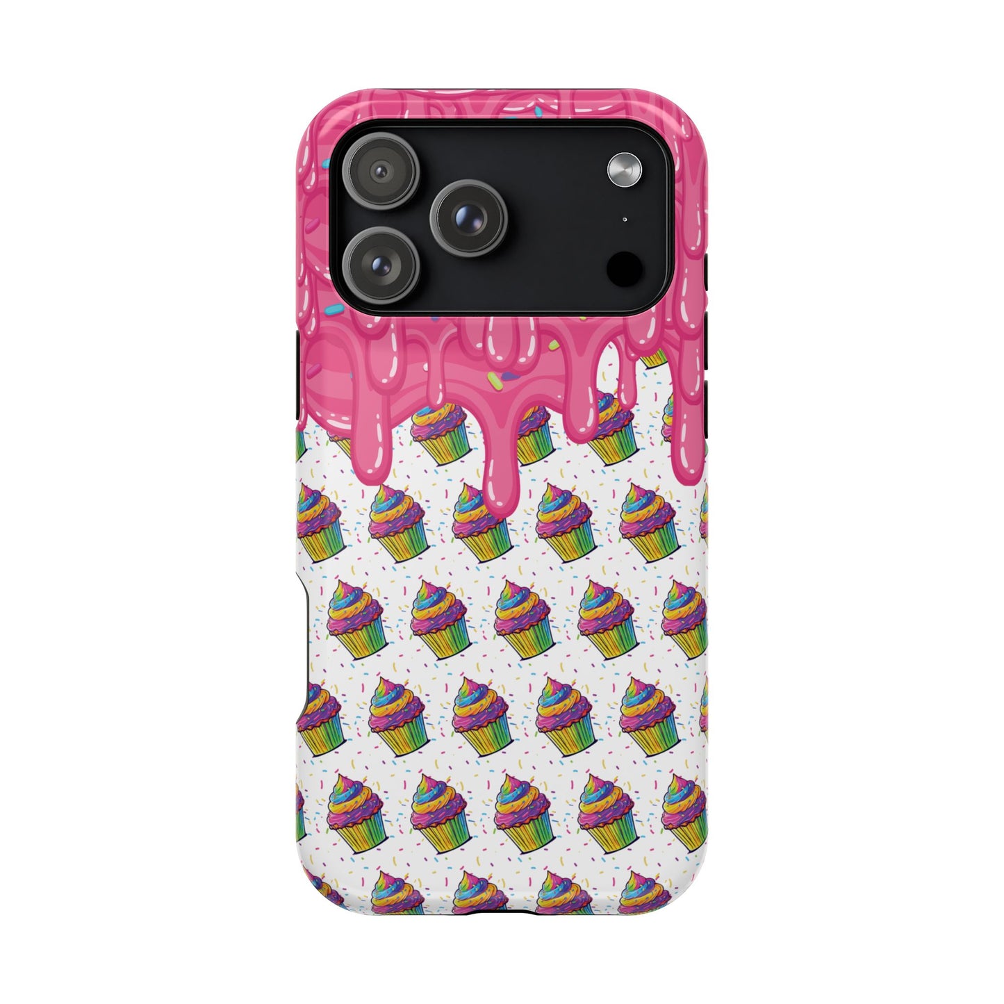 Rainbow Cupcake Phone Case — Magnetic Impact-Resistant Protective Cover